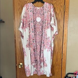 Umgee Pink Paisley Duster Kimono